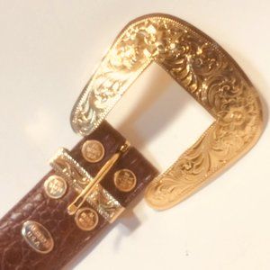 Al Beres Silver Plated Western Gold Tone Belt